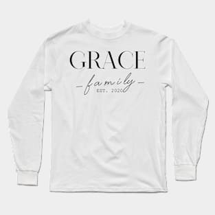 Grace Family EST. 2020, Surname, Grace Long Sleeve T-Shirt